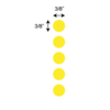 Nevs Cryo Label Dots 9.5mm Dots for 0.5-1.5ml Tubes Yellow Roll Form LCD-38-Y